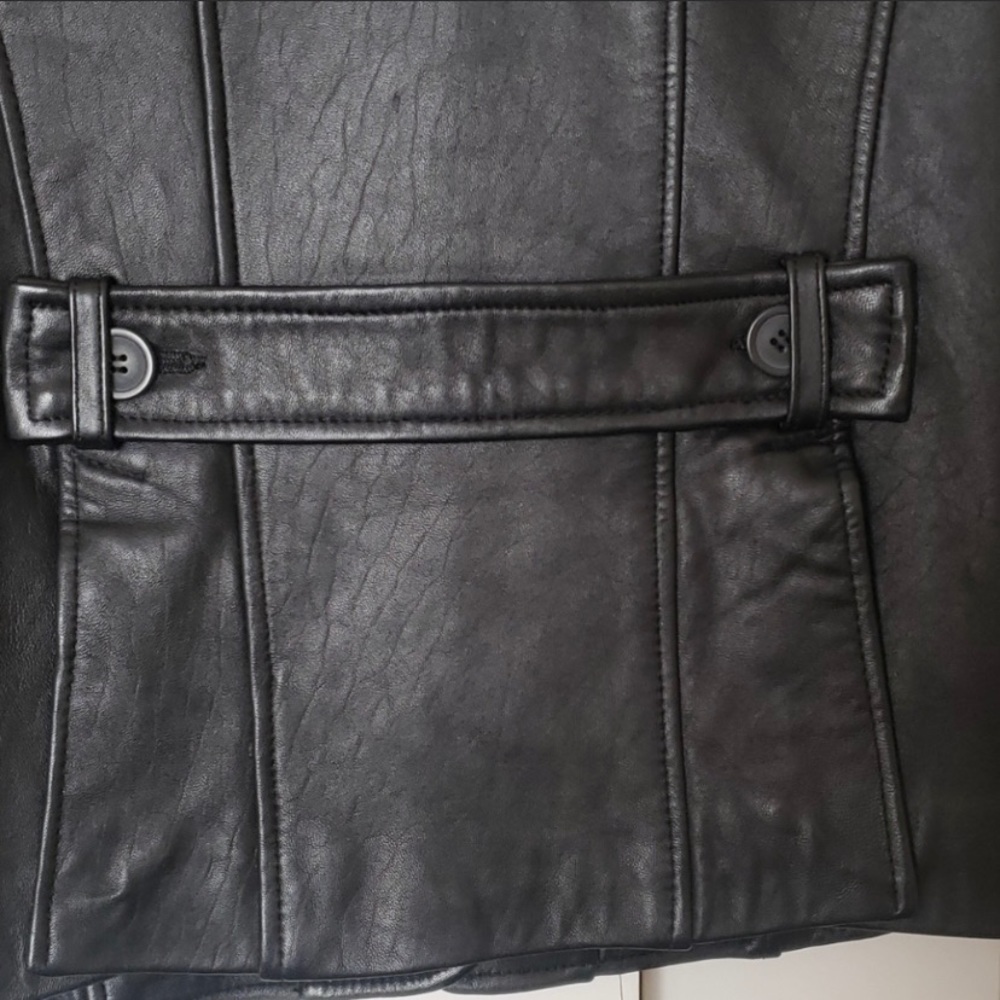 Genuine Leather Mark Alan Black Jacket. Size L - Picture 4 of 15